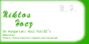 miklos hocz business card